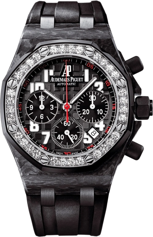 Audemars Piguet,Royal Oak Offshore 37mm,37mm,Ceramic,Carbon,Rubber,Black,Automatic,Chronograph,Day,26267FS,26267FS.ZZ.D002CA.01