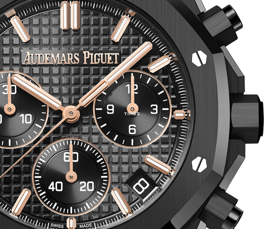 Audemars Piguet,Royal Oak 41mm,41mm,Ceramic,Black,Automatic,Chronograph,Day,Flyback,Nick Rivera Caminero,Eduardo Camavinga,Declan Rice,Nicky Jam,26240CE,26240CE.OO.1225CE.02