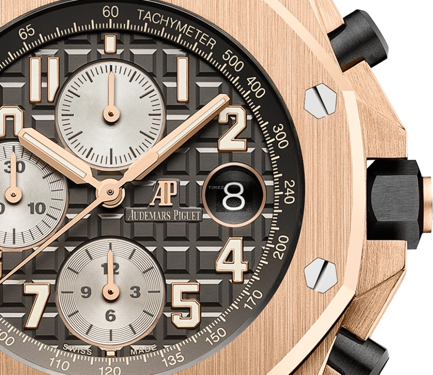 Audemars Piguet,Royal Oak Offshore 42mm,42mm,Pink Gold,Ceramic,Grey,Automatic,Chronograph,Day,26470OR,26470OR.OO.1000OR.02