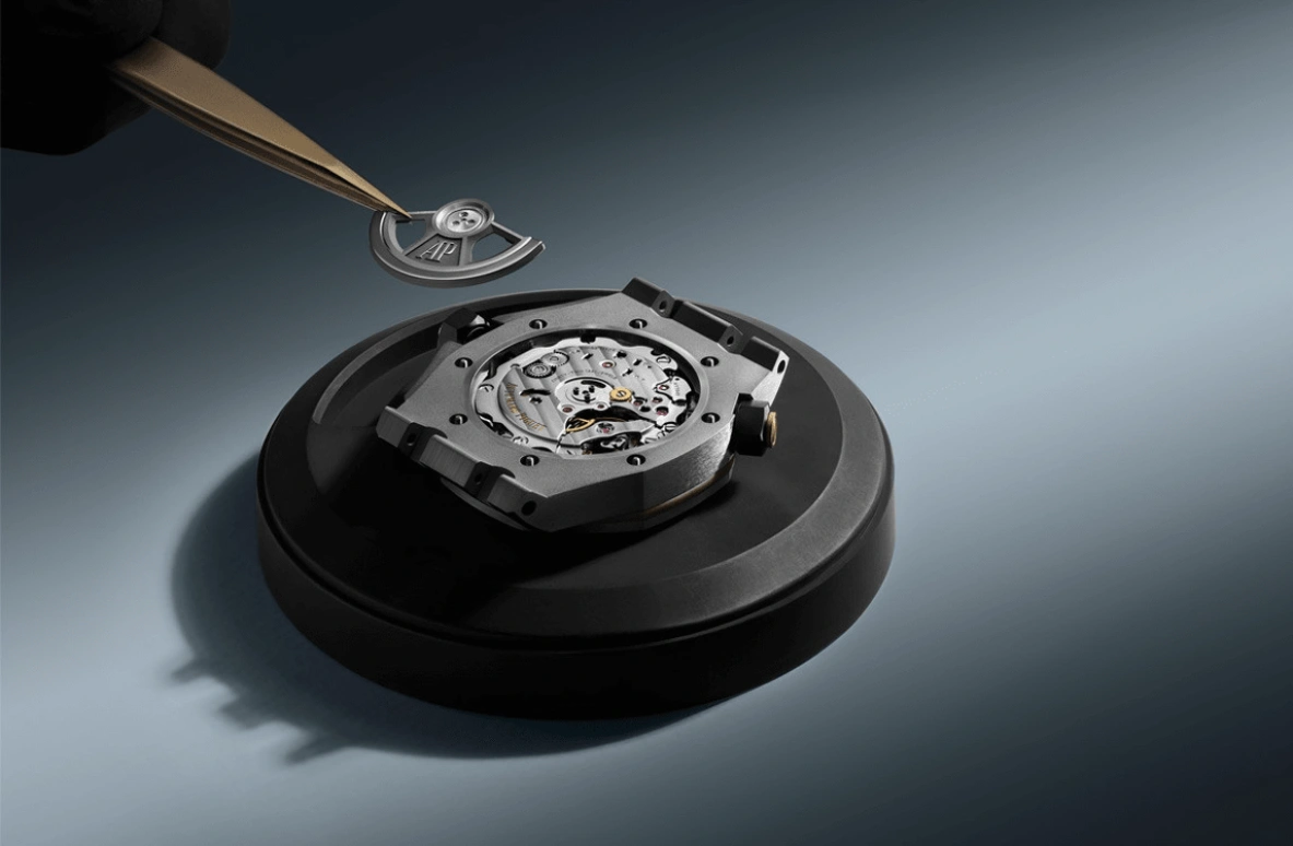 Audemars Piguet,Royal Oak Offshore 42mm,42mm,Stainless Steel,Pink Gold,Ceramic,Green,Automatic,Day,60hours,Wang Chang,15720ST,15720ST.OO.A052CA.01