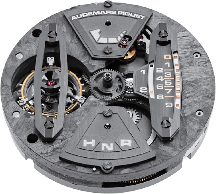 Audemars Piguet,Royal Oak Concept 44mm,44mm,Yellow Gold,Skeleton,Black,Handwound,Chronograph,Power Reserve Indicator,Tourbillon,Function Selector,237hours,In-house Caliber,26235BA,26235BA.YY.D502CR.01