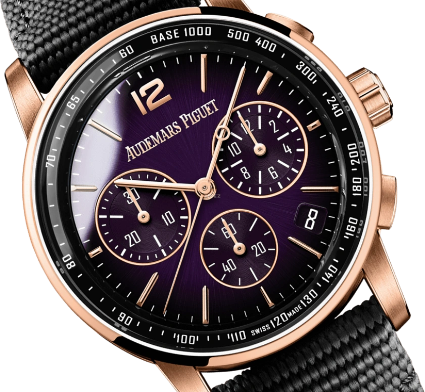 Audemars Piguet,CODE 11.59 41mm,41mm,Pink Gold,Purple,Automatic,Chronograph,Day,Flyback,26393OR,26393OR.OO.A002KB.02