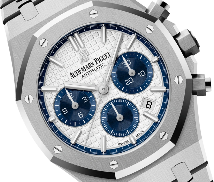 Audemars Piguet,Royal Oak 38mm,38mm,Stainless Steel,Silver,White,Automatic,Chronograph,Day,26315ST,26315ST.OO.1256ST.01