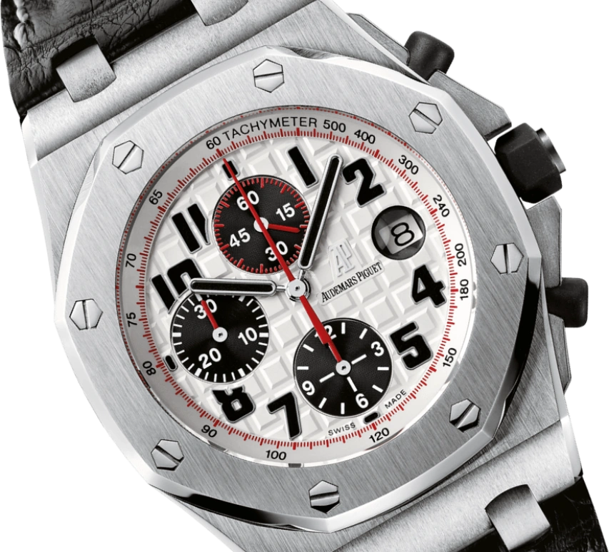 Audemars Piguet,Royal Oak Offshore 42mm,42mm,Stainless Steel,Silver,White,Automatic,Chronograph,Day,26170ST,26170ST.OO.D101CR.02