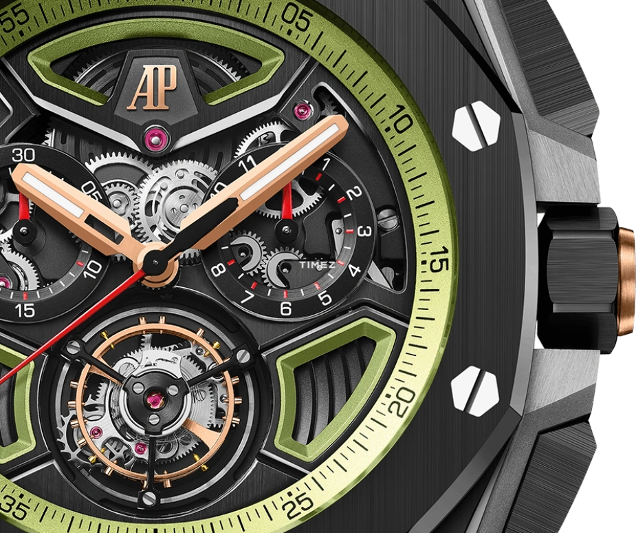 Audemars Piguet,Royal Oak Offshore 43mm,43mm,Ceramic,Green,Skeleton,Automatic,Chronograph,Tourbillon,26622CE,26622CE.OO.D062CA.01
