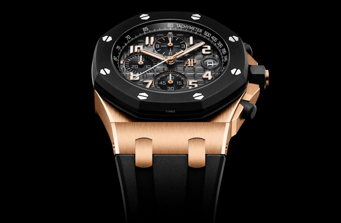 Audemars Piguet,Royal Oak Offshore 42mm,42mm,Rose Gold,Rose,Black,Automatic,Chronograph,Day,26238OK,26238OK.OO.A002CA.01