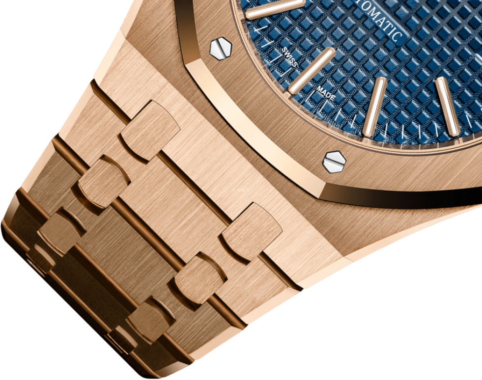 Audemars Piguet,Royal Oak 41mm,41mm,Rose Gold,Blue,Automatic,Day,60hours,15400OR,15400OR.OO.1220OR.03