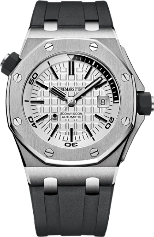 Audemars Piguet,Royal Oak Offshore 42mm,42mm,Stainless Steel,Silver,White,Automatic,Day,60hours,15710ST,15710ST.OO.A002CA.02