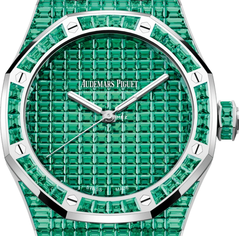 Audemars Piguet,Royal Oak 41mm,41mm,White Gold,Green,Automatic,70hours,In-house Caliber,Officer Ricky,Rick Ross,Renzel,Rozay,15514BC,15514BC.EE.1284BC.01 50th