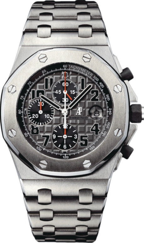 Audemars Piguet,Royal Oak Offshore 42mm,42mm,Titanium,Grey,Automatic,Chronograph,Day,26170TI,26170TI.OO.1000TI.01