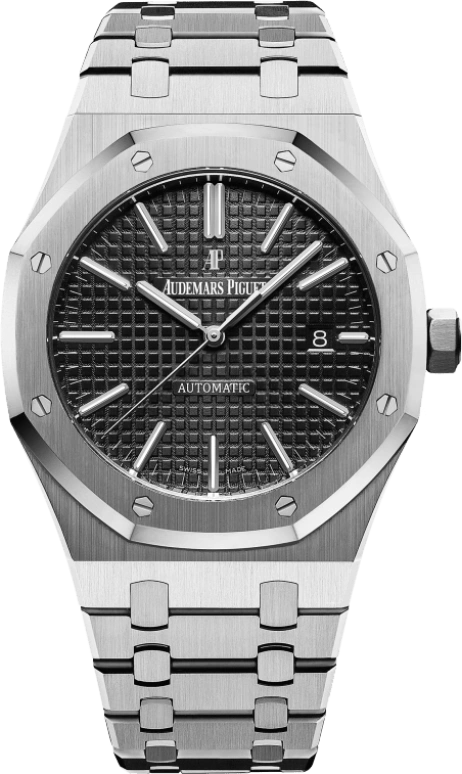 Audemars Piguet,Royal Oak 41mm,41mm,Stainless Steel,Black,Automatic,Day,60hours,Rodri Val,15400ST,15400ST.OO.1220ST.01