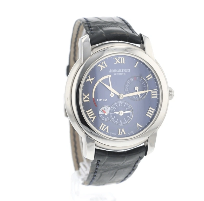 Audemars Piguet,Other 41mm,41mm,Stainless Steel,Blue,Automatic,Day,Power Reserve Indicator,Dule Time,Day / Night Indication,Sapphire,Crystal Glass,Round,26372ST,26372ST.OO.D028CR.01
