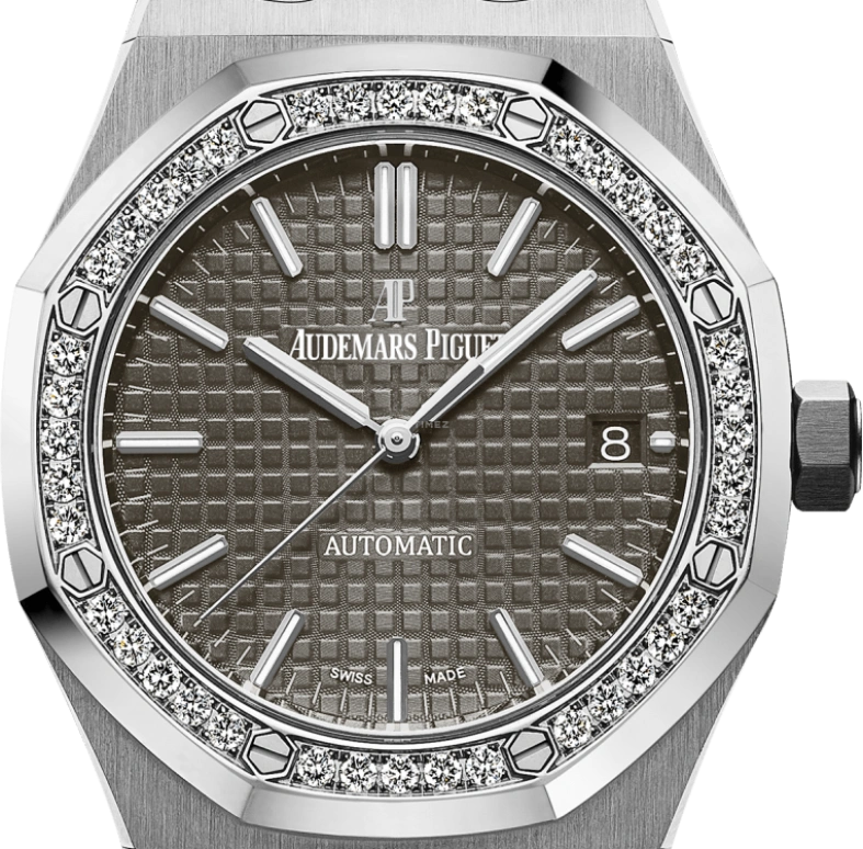Audemars Piguet,Royal Oak 37mm,37mm,Stainless Steel,Grey,Automatic,Day,60hours,15451ST,15451ST.ZZ.1256ST.02