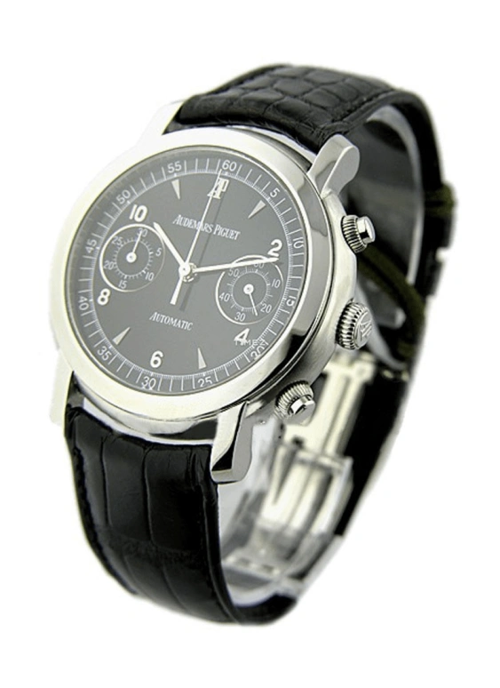 Audemars Piguet,Jules Audemars 39mm,39mm,Stainless Steel,Black,Automatic,Chronograph,Round,25859ST,25859ST.OO.D001CR.02