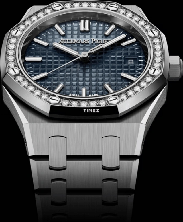 Audemars Piguet,Royal Oak 34mm,34mm,Stainless Steel,Blue,Automatic,Day,50hours,77451ST,77451ST.ZZ.1361ST.02 50th