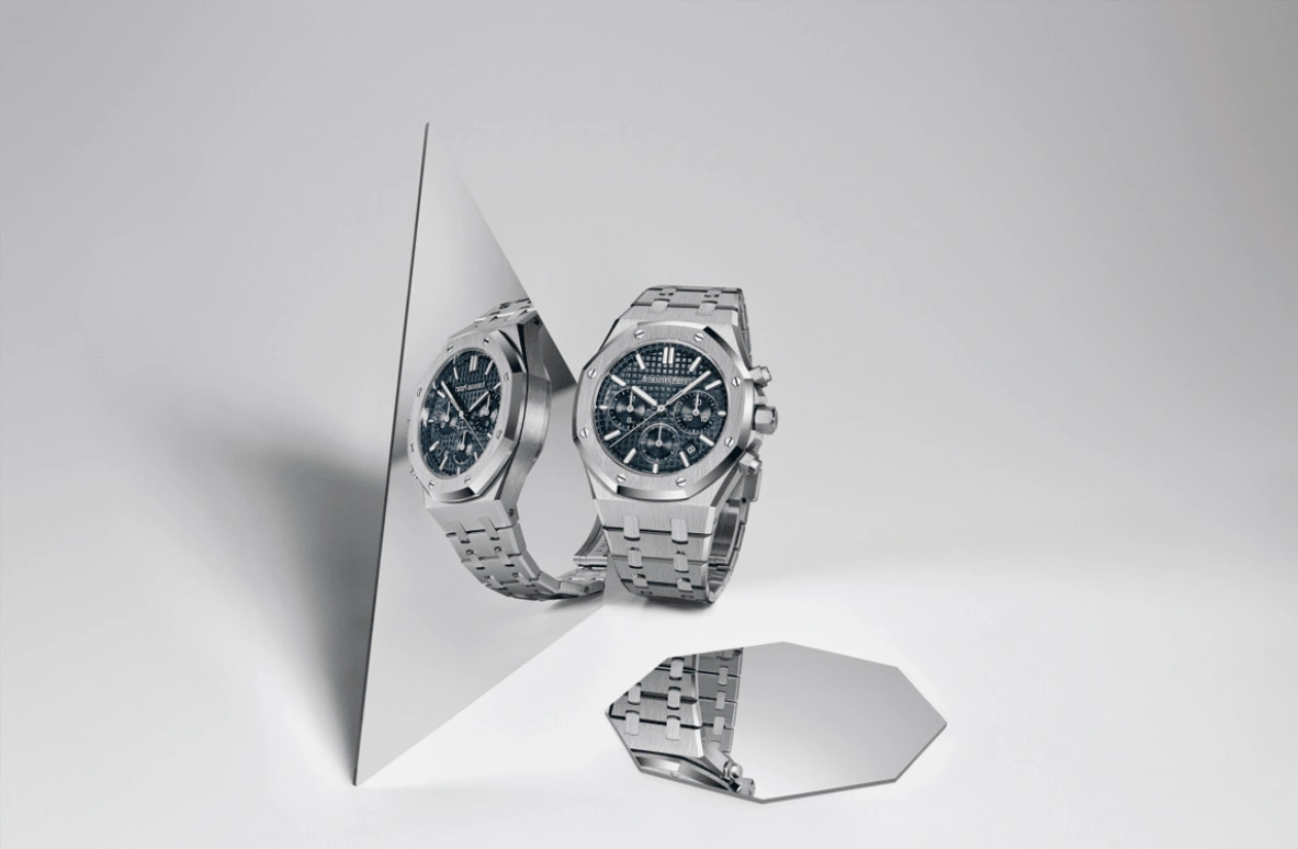 Audemars Piguet,Royal Oak 38mm,38mm,Stainless Steel,Blue,Automatic,Chronograph,Day,26715ST,26715ST.OO.1356ST.01