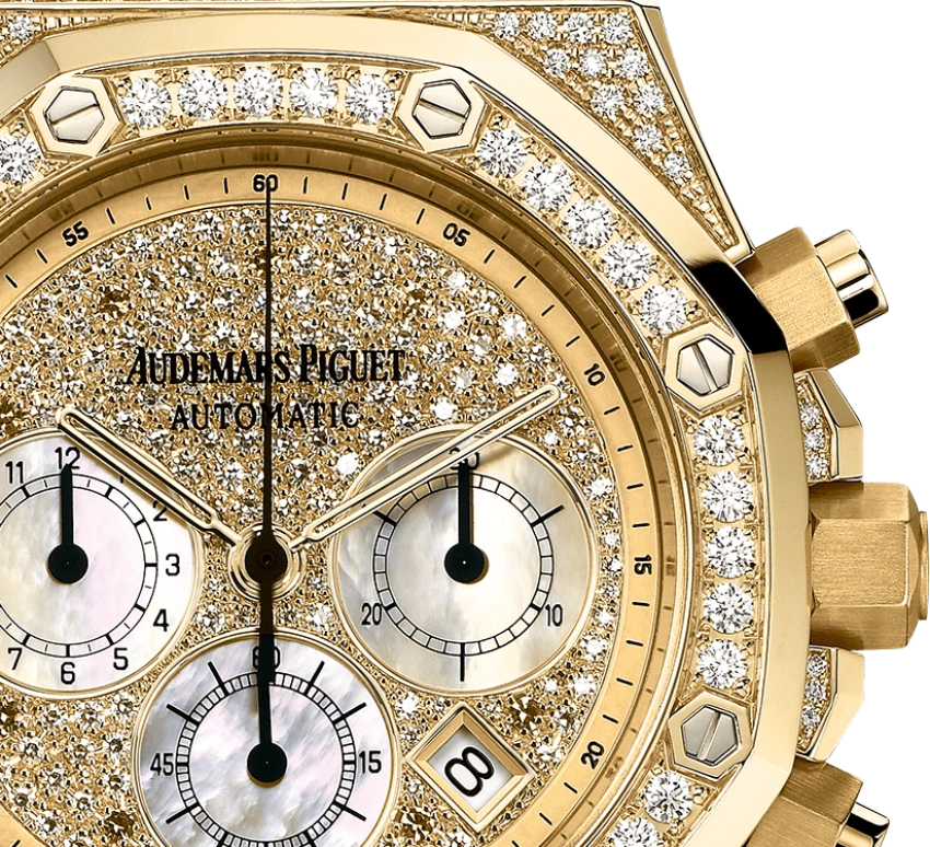 Audemars Piguet,Royal Oak 39mm,39mm,White Gold,Gold,Automatic,Chronograph,Day,26068BA,26068BA.ZZ.D088CR.01
