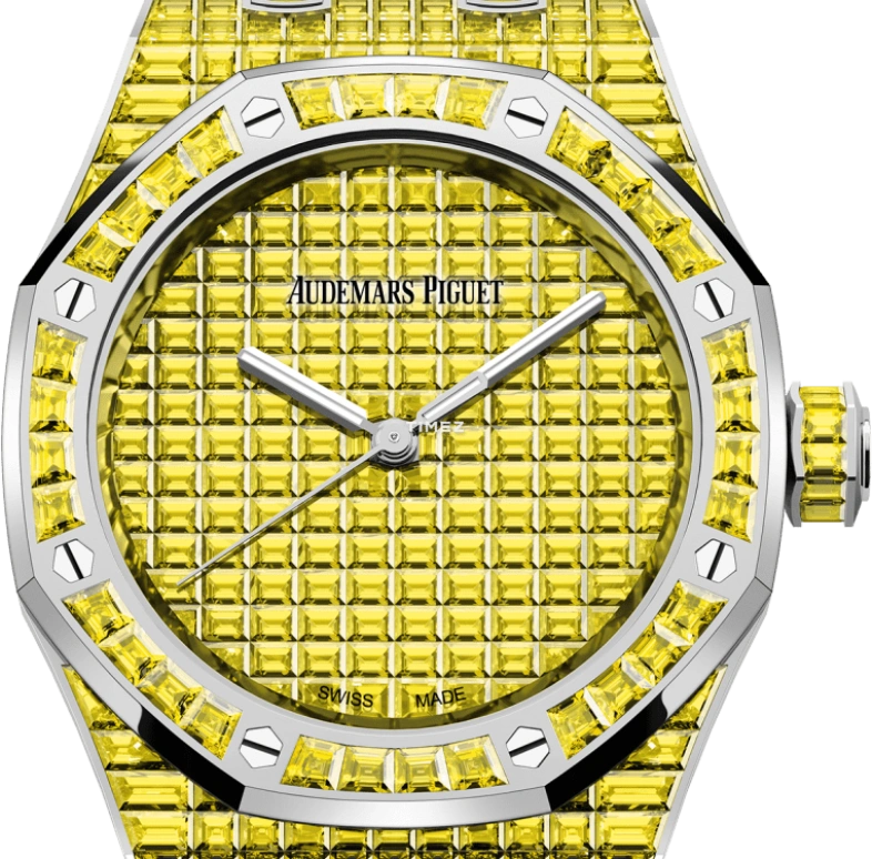 Audemars Piguet,Royal Oak 37mm,37mm,White Gold,Yellow,Automatic,60hours,In-house Caliber,15554BC,15554BC.RY.1274BC.01