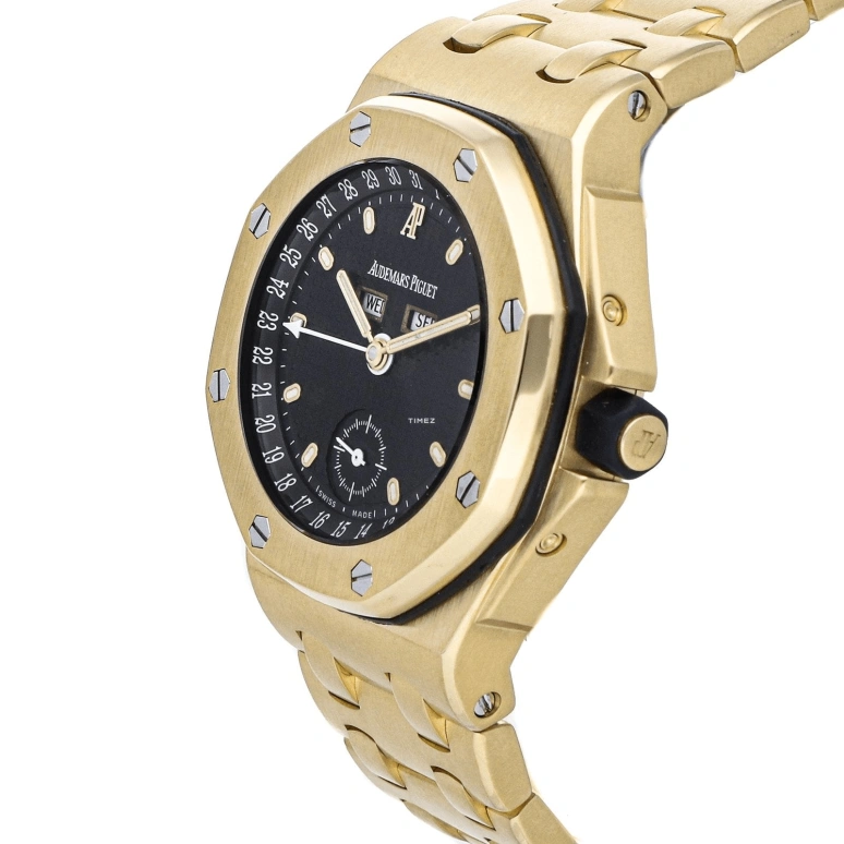 Audemars Piguet,Royal Oak Offshore 38mm,38mm,Yellow Gold,Black,Automatic,Month,Date,Day,25807BA,25807BA.O.1010BA/01
