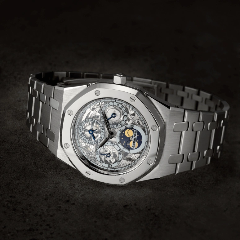 Audemars Piguet,Royal Oak 39mm,39mm,Platinum,Silver,Automatic,Moonphase,Perpetual Calendar,Leap Year,Month,Sapphire,Octagon,25829SP,25829SP.OO.0944SP.01