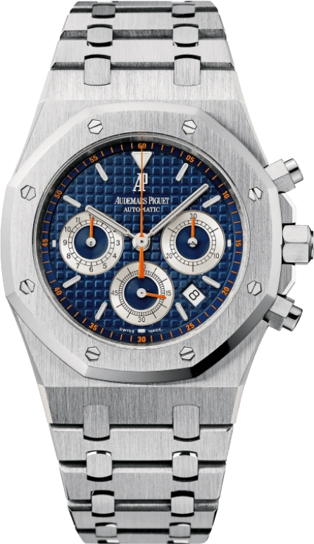 Audemars Piguet,Royal Oak 39mm,39mm,Stainless Steel,Blue,Automatic,Chronograph,Day,26300ST,26300ST.OO.1110ST.07