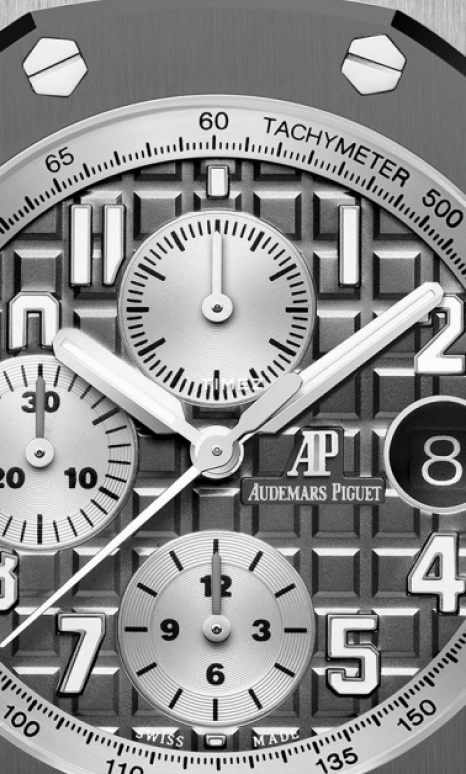 Audemars Piguet,Royal Oak Offshore 42mm,42mm,Titanium,Grey,Automatic,Chronograph,Day,26470IO,26470IO.OO.A006CA.01.A