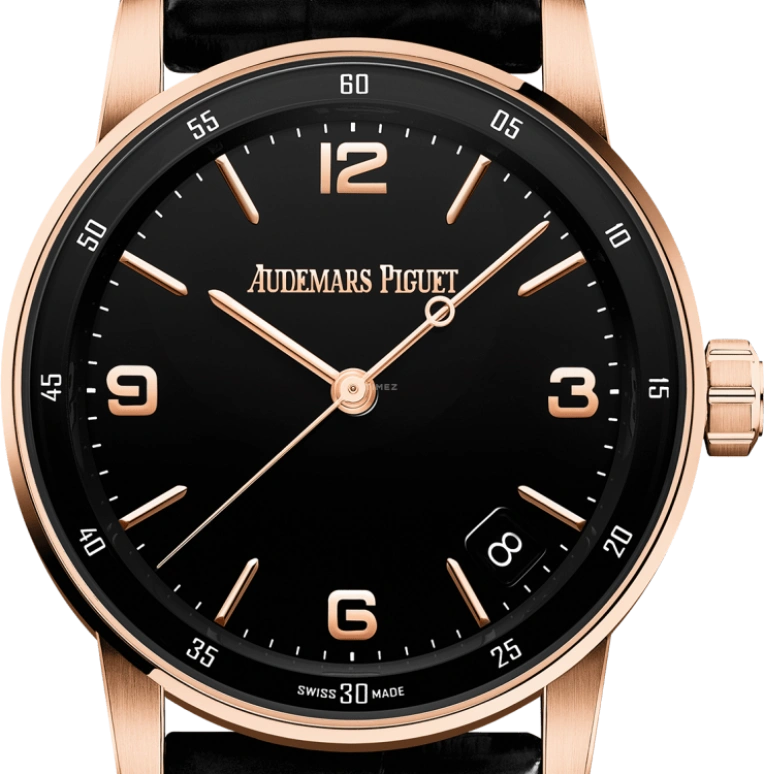 Audemars Piguet,CODE 11.59 41mm,41mm,Pink Gold,Black,Automatic,Day,70hours,15210OR,15210OR.OO.A002CR.01