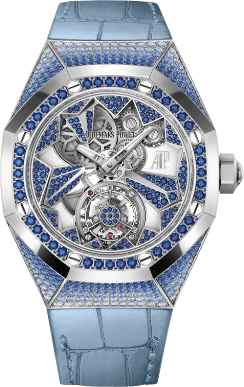 Audemars Piguet,Royal Oak Concept 38.50mm,38.50mm,White Gold,Skeleton,Blue,Handwound,Tourbillon,72hours,26227BC,26227BC.SS.D314CR.01
