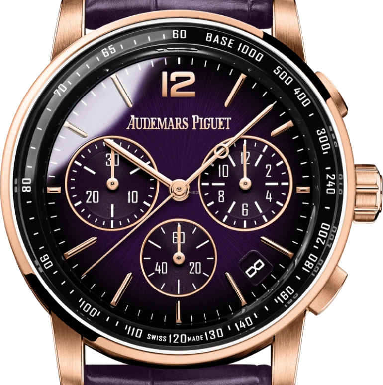 Audemars Piguet,CODE 11.59 41mm,41mm,Rose Gold,Purple,Automatic,Chronograph,Day,Flyback,26393OR,26393OR.OO.A616CR.01