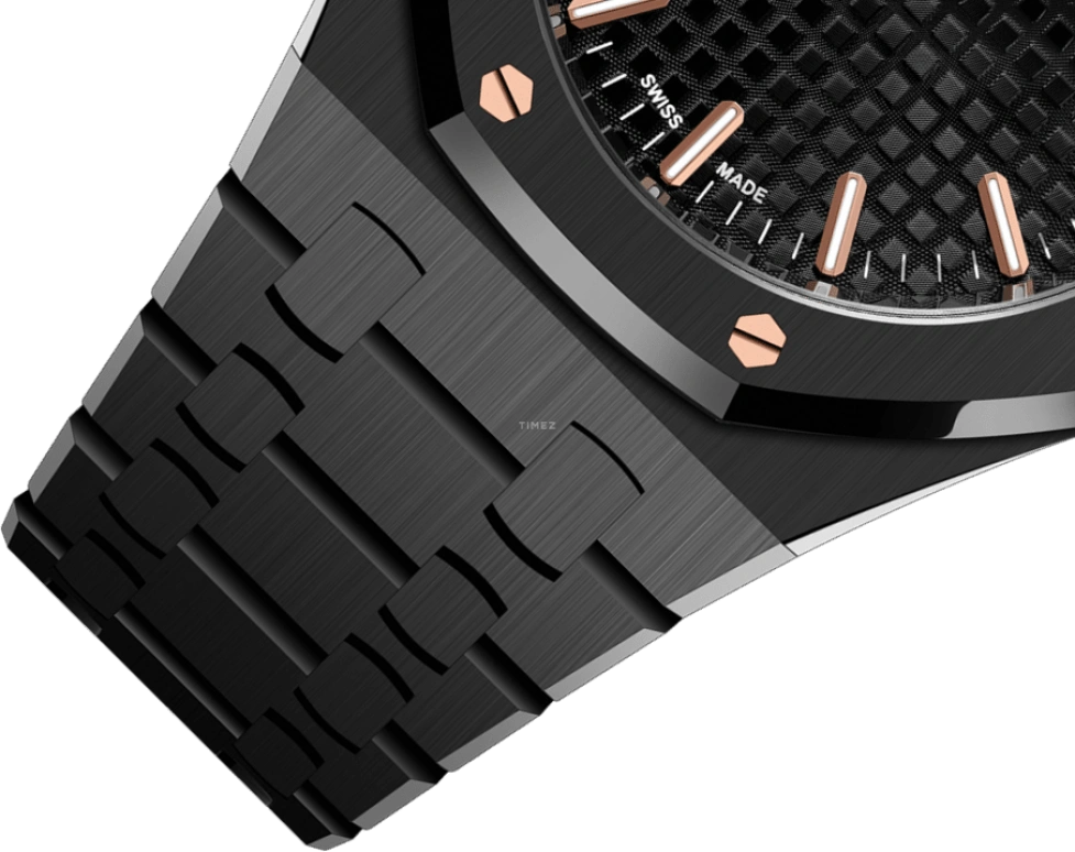 Audemars Piguet,Royal Oak 34mm,34mm,Ceramic,Rose,Black,Automatic,Day,50hours,77350CE,77350CE.OO.1266CE.01.A 50th