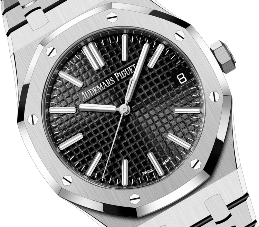 Audemars Piguet,Royal Oak 41mm,41mm,Stainless Steel,Black,Automatic,Day,70hours,15510ST,15510ST.OO.1320ST.02 50th