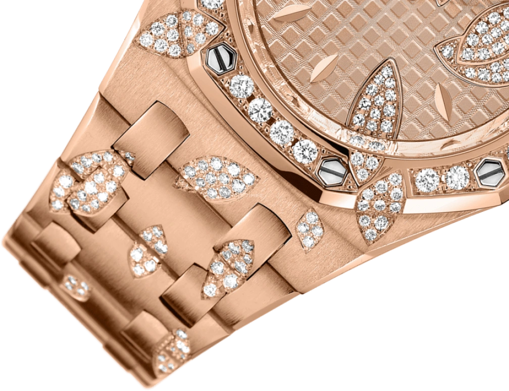 Audemars Piguet,Royal Oak 33mm,33mm,Pink Gold,Pink,Quartz,In-house Caliber,Sapphire,67616OR,67616OR.ZZ.1234OR.01