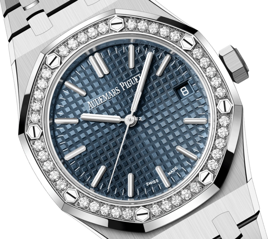 Audemars Piguet,Royal Oak 37mm,37mm,Stainless Steel,Blue,Automatic,Day,60hours,15551ST,15551ST.ZZ.1356ST.05
