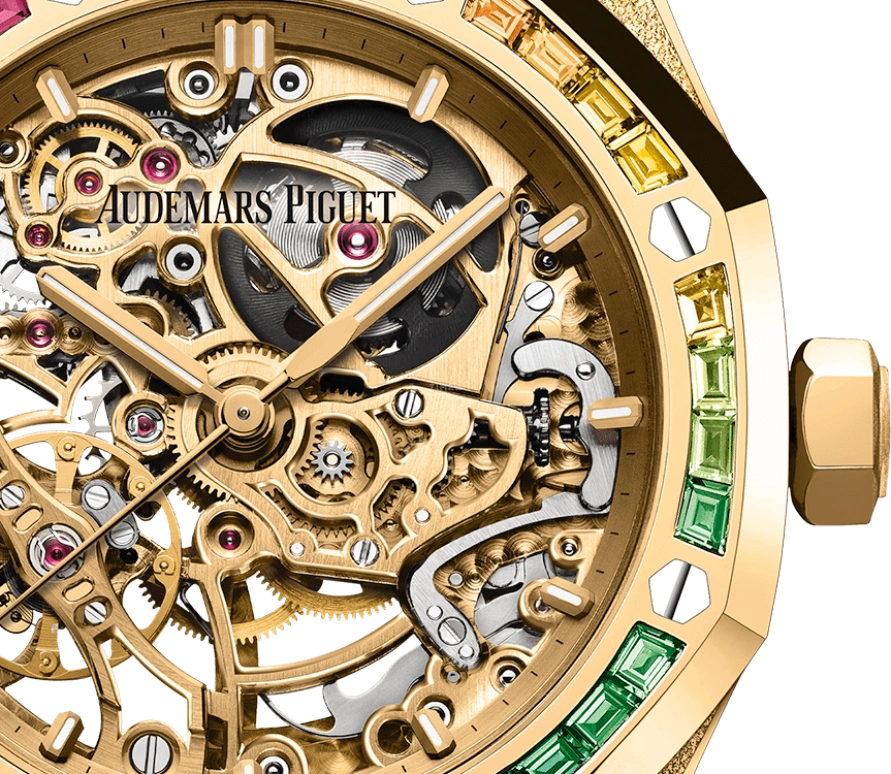 Audemars Piguet,Royal Oak 37mm,37mm,Yellow Gold,Skeleton,Automatic,Double Balance,45hours,15468BA,15468BA.YG.1259BA.01
