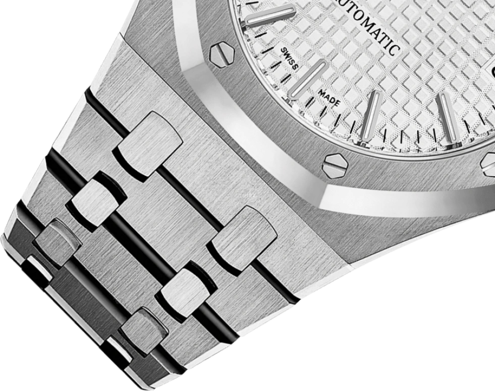 Audemars Piguet,Royal Oak 37mm,37mm,Stainless Steel,Silver,White,Automatic,Day,60hours,15450ST,15450ST.OO.1256ST.01