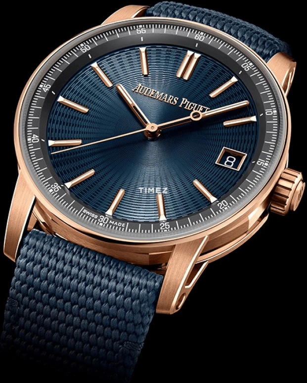 Audemars Piguet,CODE 11.59 41mm,41mm,Rose Gold,Blue,Automatic,Day,70hours,15210OR,15210OR.OO.A348KB.01