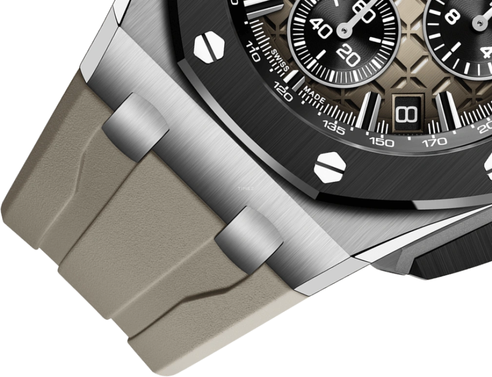 Audemars Piguet,Royal Oak Offshore 43mm,43mm,Ceramic,Stainless Steel,Brown,Automatic,Chronograph,Day,Flyback,26420SO,26420SO.OO.A600CA.01