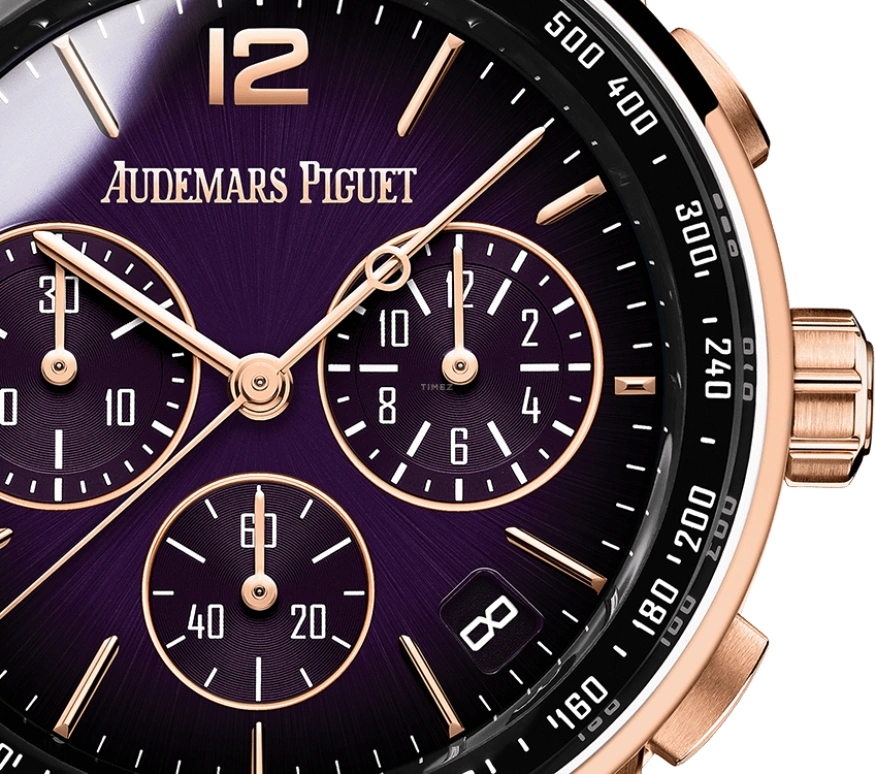 Audemars Piguet,CODE 11.59 41mm,41mm,Pink Gold,Purple,Automatic,Chronograph,Day,Flyback,26393OR,26393OR.OO.A002KB.02