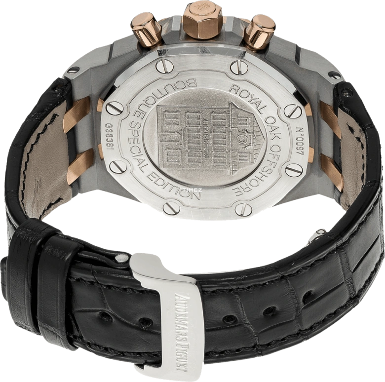 Audemars Piguet,Royal Oak Offshore 37mm,37mm,Pink Gold,Stainless Steel,Gold,Automatic,Chronograph,Day,26113SR,26113SR.ZZ.D804CR.01