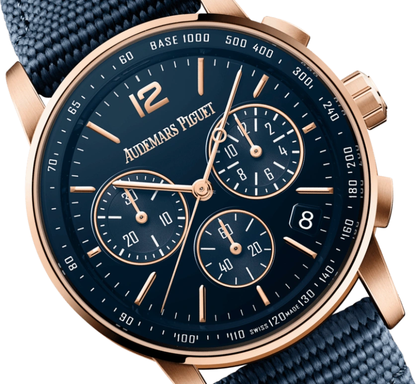 Audemars Piguet,CODE 11.59 41mm,41mm,Rose Gold,Rose,Blue,Automatic,Chronograph,Day,Flyback,26393OR,26393OR.OO.A027KB.01