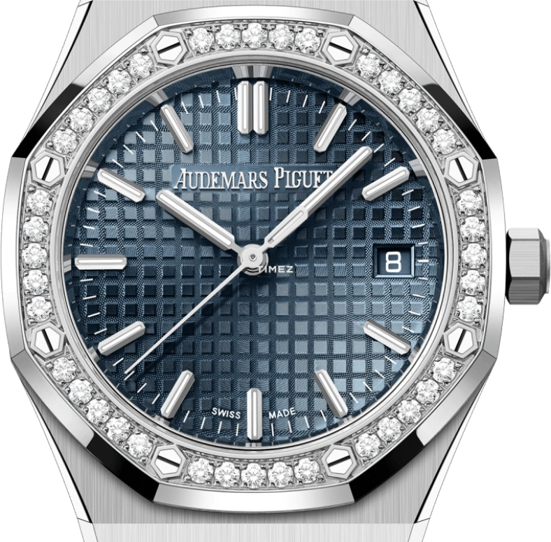 Audemars Piguet,Royal Oak 34mm,34mm,Stainless Steel,Blue,Automatic,Day,50hours,77451ST,77451ST.ZZ.1361ST.04