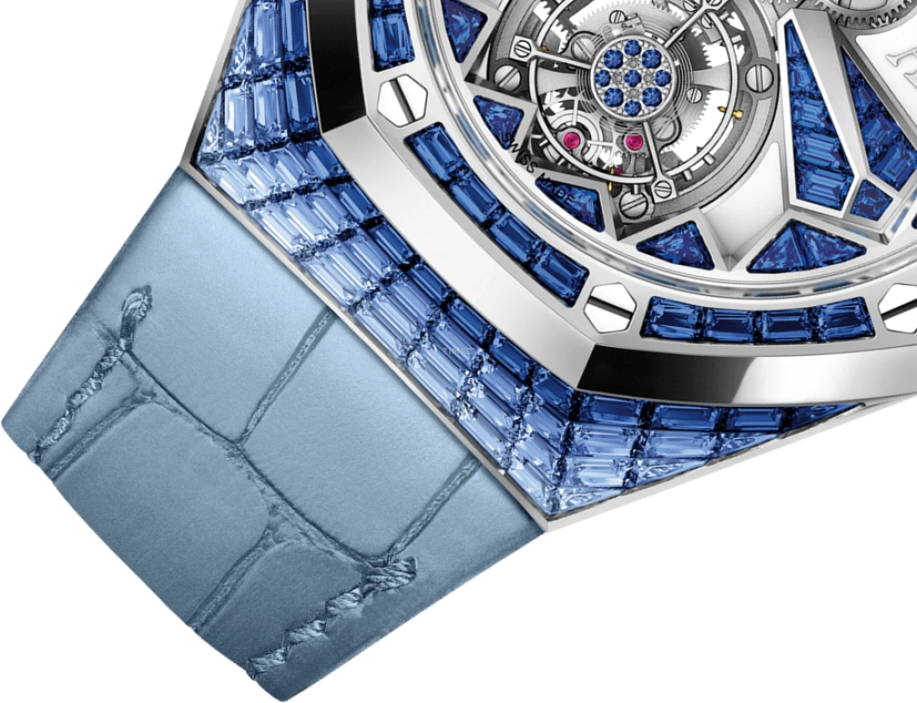 Audemars Piguet,Royal Oak Concept 38.50mm,38.50mm,White Gold,Skeleton,Silver,Blue,Handwound,Tourbillon,72hours,26228BC,26228BC.SS.D314CR.01