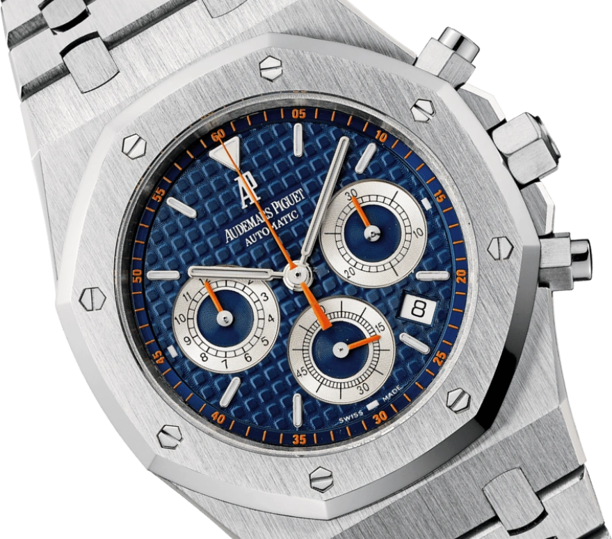 Audemars Piguet,Royal Oak 39mm,39mm,Stainless Steel,Blue,Automatic,Chronograph,Day,26300ST,26300ST.OO.1110ST.07