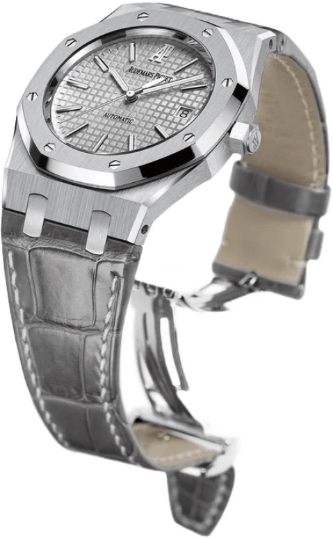 Audemars Piguet,Royal Oak 39mm,39mm,White Gold,Grey,Silver,Automatic,Day,60hours,15315BC,15315BC.OO.D005CR.01