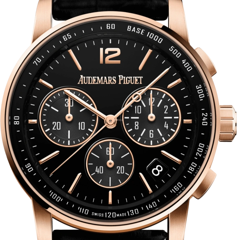 Audemars Piguet,CODE 11.59 41mm,41mm,Pink Gold,Black,Automatic,Chronograph,Day,Flyback,26393OR,26393OR.OO.A002CR.01