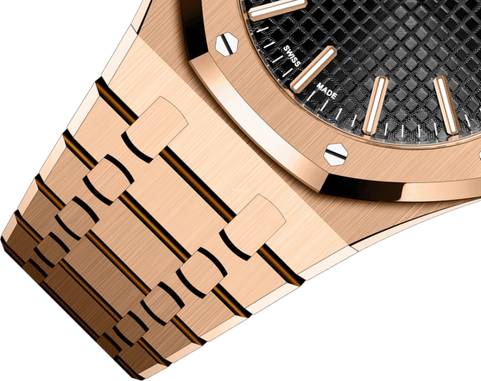 Audemars Piguet,Royal Oak 41mm,41mm,Rose Gold,Black,Automatic,Day,70hours,15510OR,15510OR.OO.1320OR.02 50th