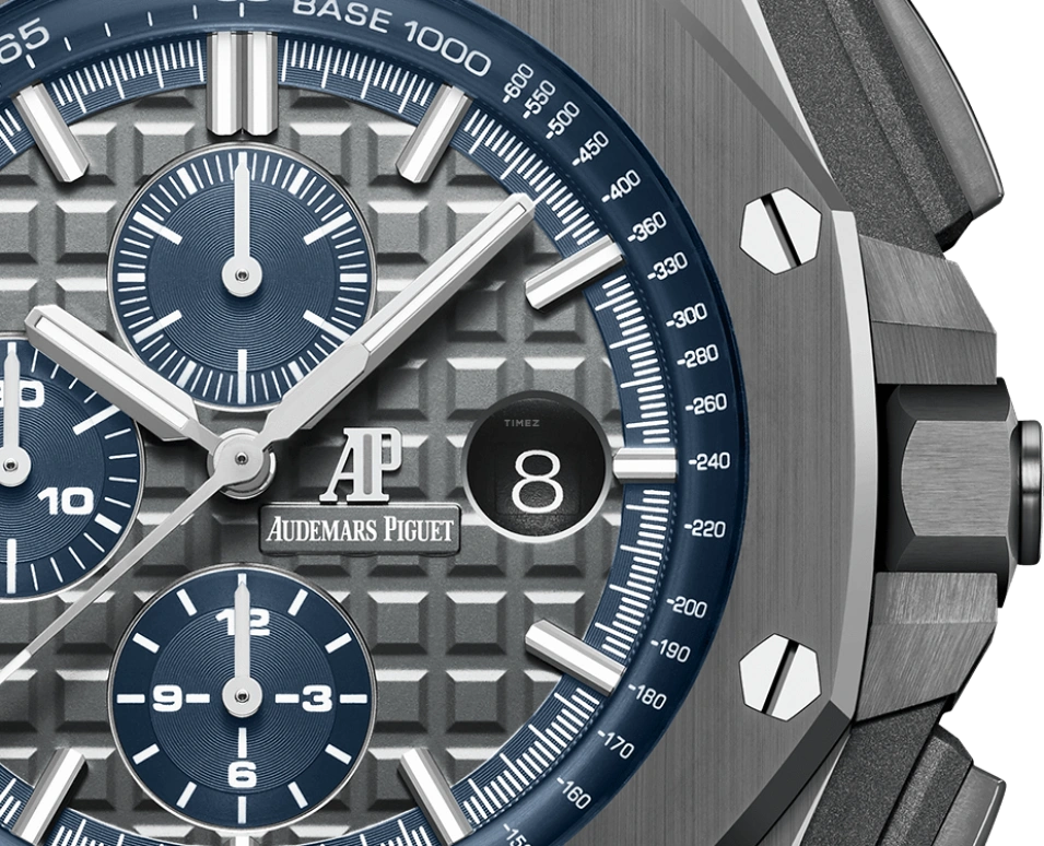 Audemars Piguet,Royal Oak Offshore 44mm,44mm,Titanium,Ceramic,Grey,Blue,Automatic,Chronograph,Day,26405CG,26405CG.OO.A004CA.01