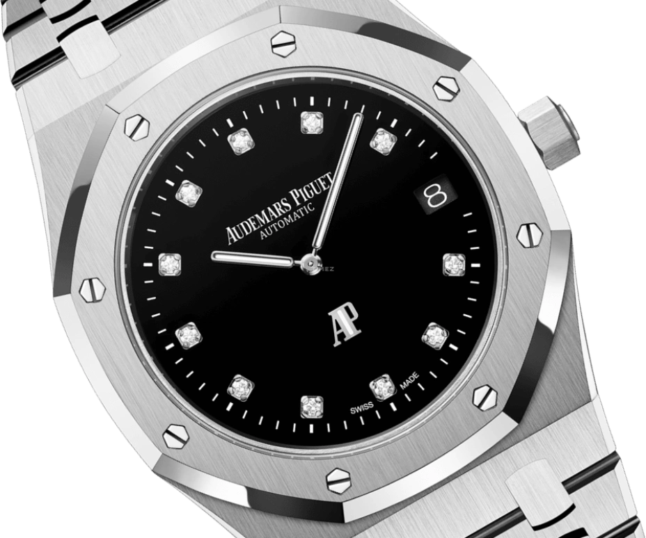 Audemars Piguet,Royal Oak 39mm,39mm,Platinum,Black,Automatic,Day,40hours,15206PT,15206PT.OO.1240PT.01