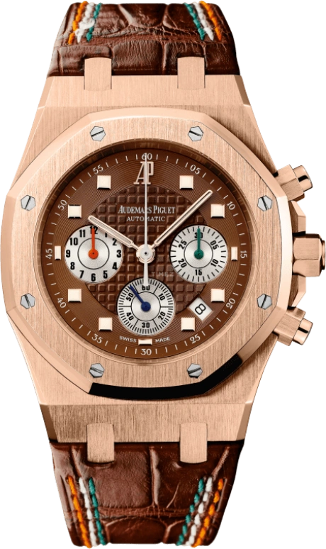 Audemars Piguet,Royal Oak 39mm,39mm,Pink Gold,Brown,Automatic,Chronograph,Day,26161OR,26161OR.OO.D088CR.01