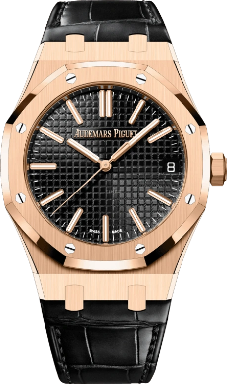 Audemars Piguet,Royal Oak 41mm,41mm,Rose Gold,Black,Automatic,Day,70hours,15510OR,15510OR.OO.D002CR.01 50th